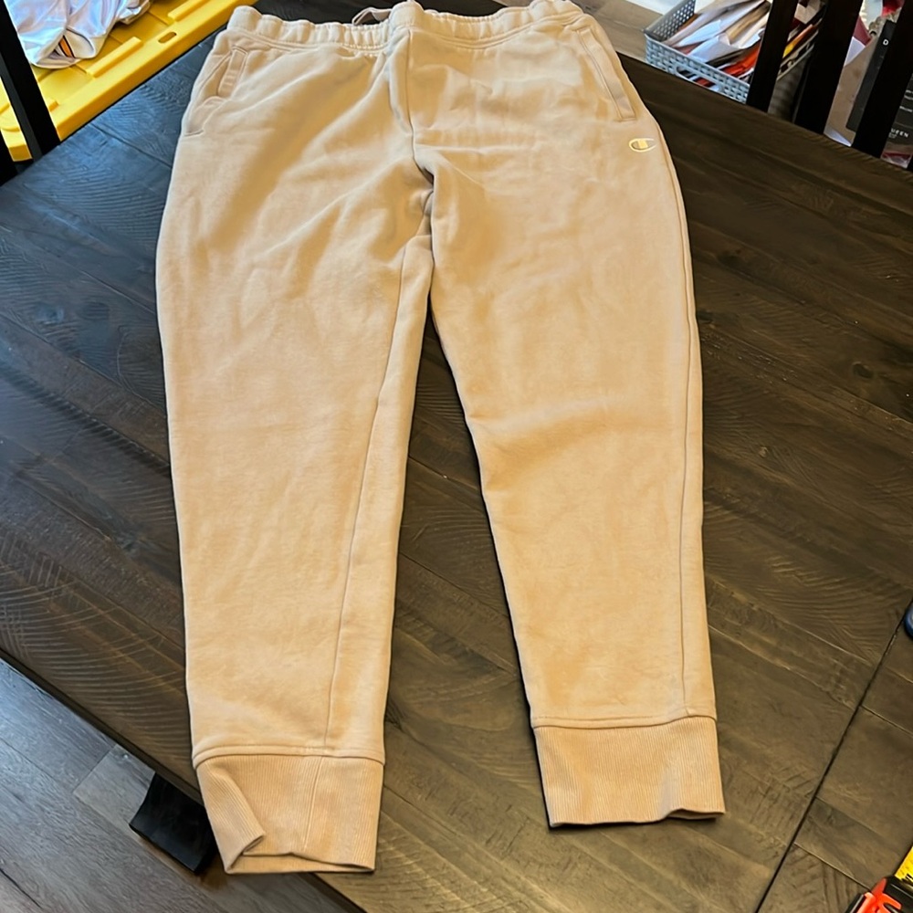 Champion Tan Sweatpant Joggers XL with pockets